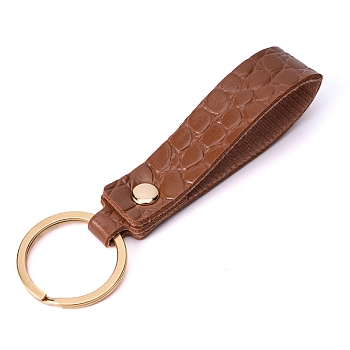PU Leather Keychain, Sienna, 8cm