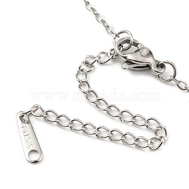 201 Stainless Steel Cross with Sailor's Knot Pendant Necklace with Cable Chains(NJEW-Q317-11P)-3