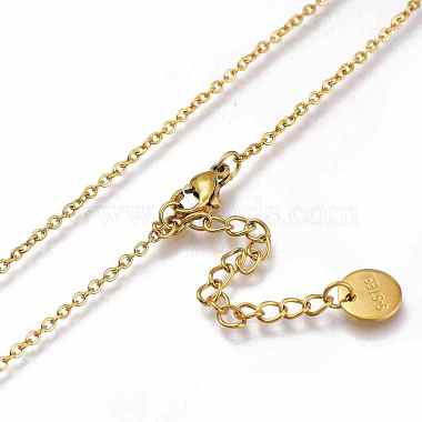 Brass Micro Pave Cubic Zirconia Door Knocker Pendant Necklaces(NJEW-H202-01G)-4