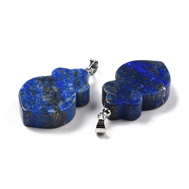 Natural Lapis Lazuli Pendants(G-A203-02D-P)-2