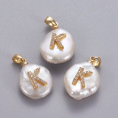 Golden Clear Nuggets Pearl Pendants