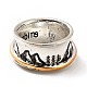 Rotatable Mountain and Heart Alloy Finger Ring(RJEW-F123-08AS)-2