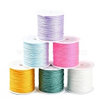 Nylon Chinese Knotting Cord, Braided Cord for Jewelry Making Macrame Craft, Mixed Color, 0.8mm, 38~40m/Roll, 1roll/color(NWIR-YW0001-09C)