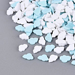 Handmade Polymer Clay Cabochons, Cloud, Flat Back, White, 6~6.5x4x1mm, about 17857pcs/500g(CLAY-Q253-01)