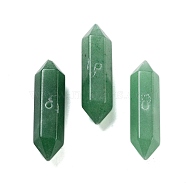 Natural Green Aventurine Double Terminal Pointed Beads, Faceted Bullet, 32.5x9x8mm, Hole: 1.6mm(G-A231-01D)