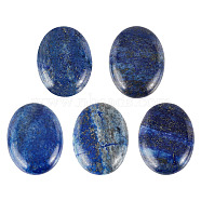 Elite Natural Lapis Lazuli Flat Back Cabochons, Dyed, Half Oval, 40x30x8.5mm, about 5pcs/box(G-PH0002-22A)