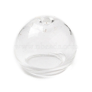 Transparent Glass Bead Cone, for Wind Chimes Making, Half Round, Clear, 10.5x8.5~8.8mm, Hole: 1.2mm, Inner Diameter: 5.8mm(GLAA-G100-01A-01)