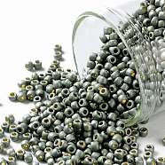 TOHO Round Seed Beads, Japanese Seed Beads, (PF565F) PermaFinish Silver Grey Metallic Matte, 11/0, 2.2mm, Hole: 0.8mm, about 5555pcs/50g(SEED-XTR11-PF0565F)
