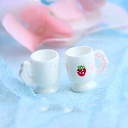 Resin Tea Set Miniature Ornaments, Micro Landscape Home Dollhouse Accessories, Pretending Prop Decorations, Mug, White, 18x16mm(PW-WG2C285-01)