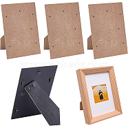 MDF Photo Frame Stand, with Iron Finmdings, for Wall Hanging and Tabletop Display, Rectangle, Black, 125x115x170mm, Hole: 8x9mm(DIY-WH0308-154B)