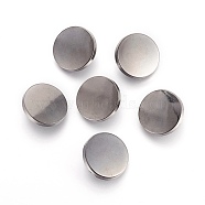 Alloy Shank Buttons, 1-Hole, Flat Round, Gunmetal, 23x7mm, Hole: 2mm(BUTT-D054-23mm-05B)