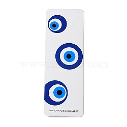 Evil Eye Print Paper Keychain Display Cards, Rectangle, Blue, 15.1x5.25x0.04cm, Hole: 6mm(CDIS-C006-08)