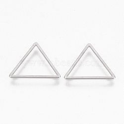 Tarnish Resistant 304 Stainless Steel Linking Ring, Triangle, Stainless Steel Color, 13.5x12x0.8mm(STAS-S079-29A)