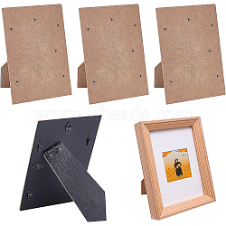 MDF Photo Frame Stand, with Iron Finmdings, for Wall Hanging and Tabletop Display, Rectangle, Black, 125x115x170mm, Hole: 8x9mm(DIY-WH0308-154B)