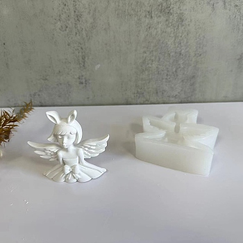 DIY Angel Princess Figurine Display Decoration DIY Silicone Molds, Resin Casting Molds, for UV Resin & Epoxy Resin Craft Making, Bowknot, 8.8x9x2.6cm, Inner Diameter: 7.2x7.5cm