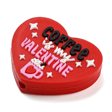 Силиконовые фокусные бусины в форме сердца и слов ко Дню святого Валентина(SIL-A005-05)-2