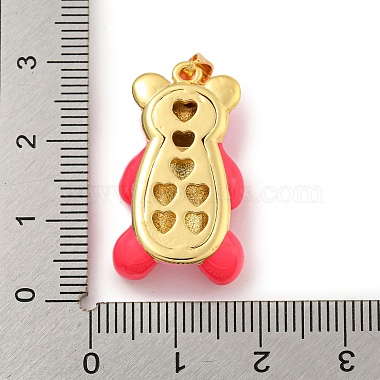 Rack Plating Brass with Enamel Pendants(KK-B091-20G-02)-3