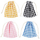 4Pcs 4 Colors Tartan Linen Storage Bags(ABAG-CY0001-08)-1