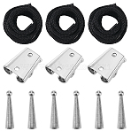 DIY Bolo Tie Making Kit, Including Iron Bolo Tie Slide Clasp, Alloy Cord Ends, Nylon Cords, Platinum(DIY-GF0010-35P)