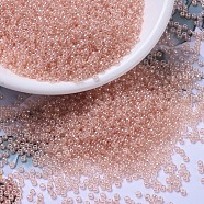 MIYUKI Round Rocailles Beads, Japanese Seed Beads, 11/0, (RR369) Peach Luster, 2x1.3mm, Hole: 0.8mm, about 1111pcs/10g(X-SEED-G007-RR0369)