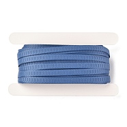 Polyester Grosgrain Ribbon,  for DIY Handmade Craft, Gift Decoration, Steel Blue, 1/4 inch(5mm), about 10.93 yards (10m)/card(OCOR-I011-A20)