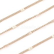 Soldered Brass Coated Iron Cable Chains, Light Gold, 2x1.4x0.9mm, 5m/bag(CH-CJC0001-02B-KCG)