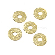 Rack Plating Brass Connector Charms, Long-Lasting Plated, Cadmium Free & Nickel Free & Lead Free, Donut Links, Real 18K Gold Plated, 10.5x0.7mm, Hole: 1.2mm(KK-C007-33G)