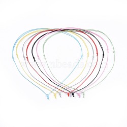 Adjustable Korean Waxed Polyester Cord Necklace Making, Mixed Color, 33.7 inch(85.6cm), 1mm(AJEW-JB00493)