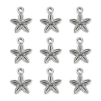 Tibetan Style Alloy Pendants, Lead Free, Cadmium Free and Nickel Free, Antique Silver, 13.5x10.5x3mm, Hole: 1.5mm