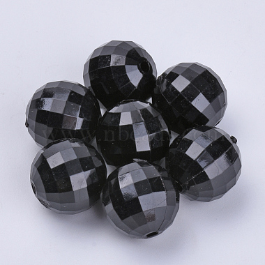 29mm Black Round Acrylic Beads