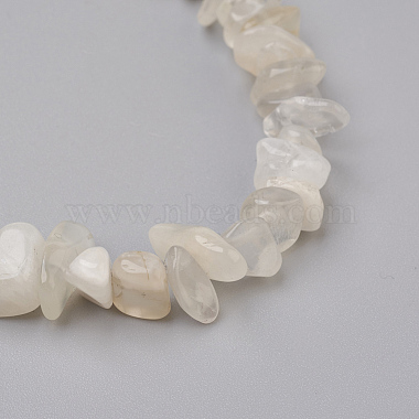 Natural White Moonstone Chip Beads Anklets(AJEW-AN00229-02)-2