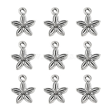 Antique Silver Flower Alloy Charms
