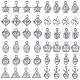 48Pcs 12 Style Alloy Cubic Zirconia Charms(ZIRC-SZ0001-44)-1