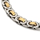 Two Tone 304 Stainless Steel Byzantine Chain Bracelet(BJEW-B078-47B)-2