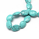 Faceted Oval Synthetic Turquoise Beads Strands(X-G-R303-14)-2