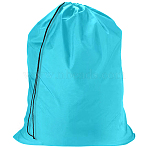 Rectangle Oxford Cloth Travel Laundry Bag, Drawstring Bags, Dirty Garments Organizer, Medium Turquoise, 90x60x0.2cm(ABAG-WH20015-10A)