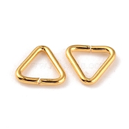 Brass Triangle Linking Ring, Buckle Clasps, Quick Link Connector, Fit for Top Drilled Beads, Webbing, Strapping Bags, Real 18K Gold Plated, 5x5.5x0.6mm, Inner Diameter: 3x3.5mm(KK-WH0031-08G)