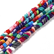 Handmade Lampwork Beads Strands, Mixed Shapes, Colorful, 1.5~5x4~5x2.5~3mm, Hole: 1mm, about 132~158pcs/strand, 15.75 inch(40cm)(LAMP-F022-01F)
