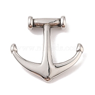 Non-Tarnish 304 Stainless Steel Cabochons, Polishing, Boat Anchor, Stainless Steel Color, 23x23x4mm(STAS-C109-26P)