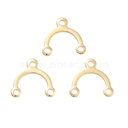 201 Stainless Steel Rainbow Chandelier Component Links, Real 18K Gold Plated, 9x9x0.5mm, Hole: 1mm(STAS-U012-01A-G)