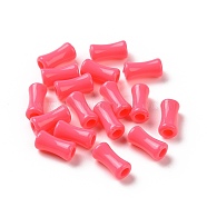 Opaque Acrylic Beads, Bamboo Stick, Light Coral, 11x5.5mm, Hole: 2.8mm, about 3360pcs/500g (OACR-E015-01D)