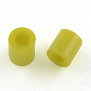 PE DIY Melty Beads Fuse Beads Refills, Tube, Olive, 8.5~9x9~9.5mm(X-DIY-R013-10mm-A07)