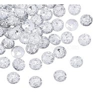 Acrylic Rhinestone Buttons, 2-Hole, Faceted, Flat Round, Crystal, 13x3.5mm, Hole: 1.6mm(BUTT-PH0001-01)