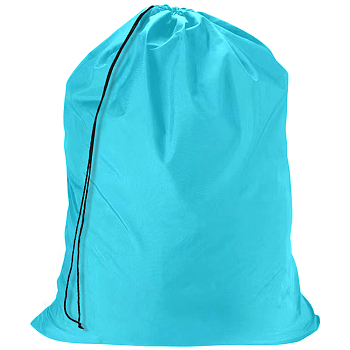 Rectangle Oxford Cloth Travel Laundry Bag, Drawstring Bags, Dirty Garments Organizer, Medium Turquoise, 90x60x0.2cm