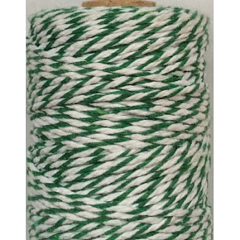 Macrame Cotton Cord, Twisted Cotton Rope, Dyed, for Crafts, Gift Wrapping, Green, 2mm, about 10.93 yards(10m)/roll