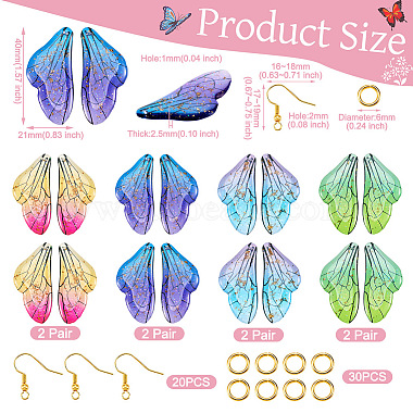 パンダホールの蝶の羽のイヤリング作成キット(DIY-TA0005-11)-3