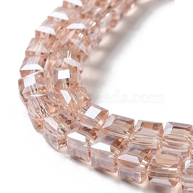 Chapelets de perles en verre galvanoplastique(EGLA-R030-4x4mm-28)-2
