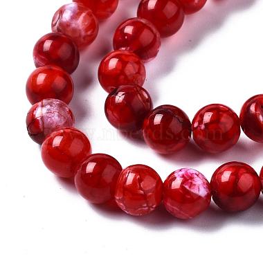 Dyed Natural Crackle Agate Beads Strands(G-T100-03C)-5