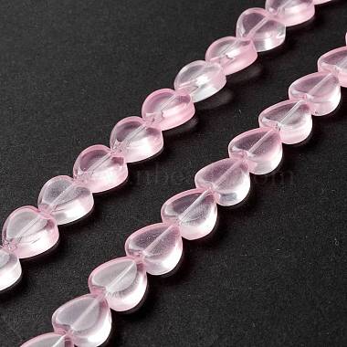 Pink Heart Glass Beads