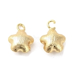 Brass Pendants, Cadmium Free & Nickel Free & Lead Free, Star, Real 18K Gold Plated, 16x12x6.5mm, Hole: 3mm(KK-P260-15G)